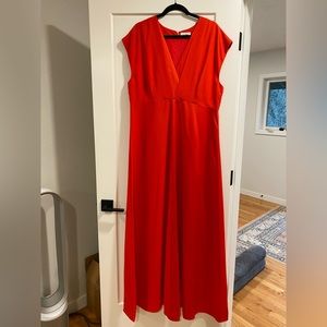 St. John long formal dress in red/dark coral. Size 16. New with tags!